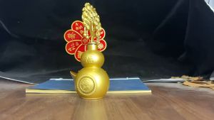 已开光 招财 葫芦摇钱树葫芦转转时来运转财福装饰品家居发财树招财工艺品礼物 Fortune Gourd Cash Tree Gourd Turn Around To Run Fortune Decoration Home Fortune Tree Fortune Arts and Crafts Gifts