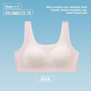 MiiOW | Cat Girl Teenage Sports Bra No Trace Development Stage Three Fixed Strap Vest Style Nylon Cup Cotton Lining One Piece Design