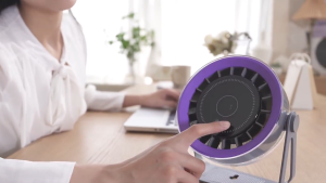 Dreepor High Speed Desk Fan 100 Speed Wind Cooling Quiet Rechargeable Table Fan With LED Digital Display