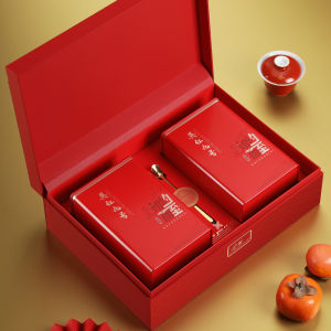 Mid-Autumn Festival New English Red No.9 Tea Empty Gift Box Dehua White Porcelain Tea Canister Traditional Chinese Style