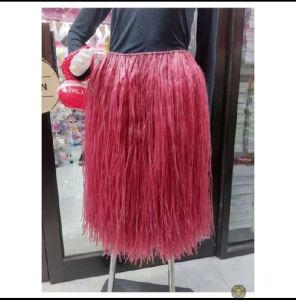 Rok rumbai rafia perlengkapan menari rok hawai ukuran dewasa Lingkar Pinggang 80 cm