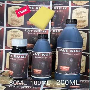 Cat jaket kulit warna hitam tahan lama