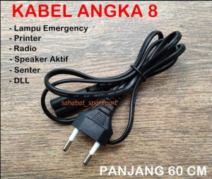 KABEL POWER ANGKA 8 UNTUK PRINTER TEPOKAN NYAMUK SENTER DLL P 1-1.2 Meter