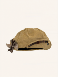 Mũ Beret Cổ Điển Có Khóa Dây Nơ Bằng Cotton Và Gai