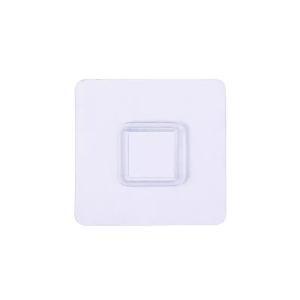 Powerful Adhesive Hook Kitchen Storage Rack Traceless Sticky Patch No Drilling Soap Box Transparent Plastic Wall Mount