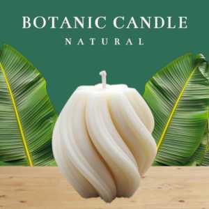 เทียนหอมไขถั่วเหลือง รูปทรงเกลียว - size 6×6×6.2 cm. ออร์แกนิก