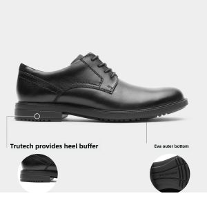 Rockport Mens Business Shoes Comfortable Breathable Lace-Up Derby Leather Shoes for Wedding CI9494 Spring Autumn Season