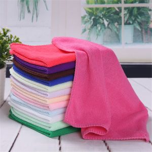 1/5Pcs Microfibre Cleaning Cloth Towel Car Valeting Polishing Duster Kitchen Wash Face Hand Towels Durable Tools(color random)