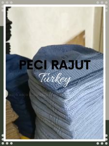 Zaja - Peci Rajut Turki Polos Tebal & Nyaman Di Kepala