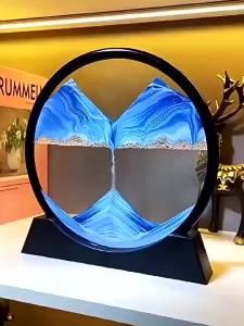 ทรายไหล 3D แบบไดนามิก สําหรับตกแต่งบ้าน และห้องนั่งเล่น นาฬิกาทราย พร้อมฐานวาง อุปกรณ์แต่งบ้าน แบบสร้างสรรค์ ของขวัญวันเกิด ตกแต่งบ้าน