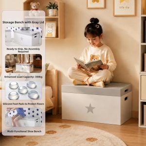 DOUMIBAOBEI | Children Storage Bench with Lid