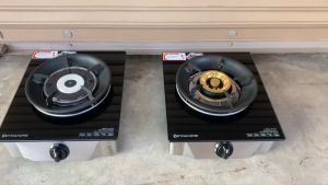 เตาแก๊สหน้ากระจกนิรภัย แบบตั้งโต๊ะ หัวอินฟาเรด หรือหัวทองเหลือง เลือกได้ รุ่นDH-105-1DH-8736