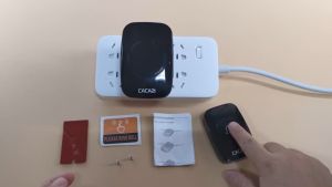 CACAZI A10 Wireless Doorbell US Plug 300M Range Waterproof Intelligent Bell With Led Light and 60 Tunes Door Chime for Home (Include Battery)