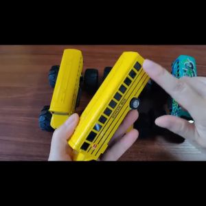 1:32 Alloy Pull Back School Bus Model Kids Boy Vehicle Gift Educational Toys