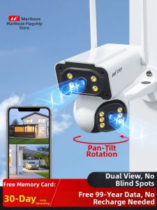 Marlboze | Three-View Remote Monitoring 360° No-Blind Spot HD Night Vision Outdoor Camera