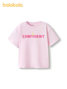 Balabala เสื้อเด็กผู้ชายเด็กผู้หญิงเสื้อยืดแขนสั้นฤดูร้อน2025แห้งเร็ว
