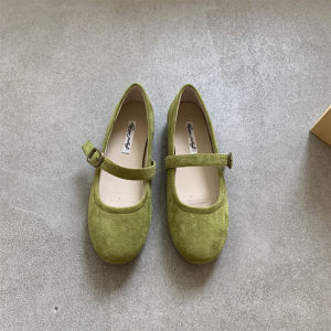 Vintage Soft Flat Leather Round Toe Flats Mary Jane Shoes