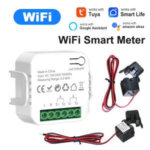 Tuya WiFi Smart Energy Meter Home Channel Current Transformer Solar PV System Power Production Consumption Monitor APP Control