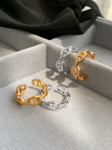 GOOYNN | Pig Nose Full Diamond Open Ring Unique Design Fashion Ring