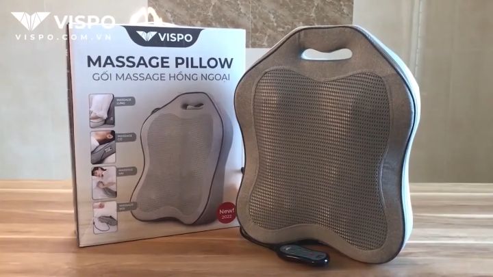 Máy massage cao cấp - Gối massage lưng, cột sống toàn thân đa năng cao cấp hồng ngoại 16 bi đảo chiều xoay xoa bóp kèm chế độ nhiệt mát xa sâu giúp giảm đau nhức giải tỏa căng thẳng mệt mỏi, Bảo hành 2 năm trên toàn quốc.