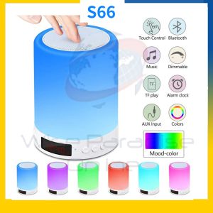 ♥ SFREE Shipping ♥ S66 7color Bluetooth Wireless Speaker High-quality RGB Lights Wireless Small Sound Box Subwoofer Portable Home/Camping/Beach Party/Reading/Work Desk Lamp