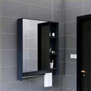 ⚡FLASH⚡Aluminium Bathroom Cabinet with Mirror Large Storage Mirror Cabinet Kabinet Cermin Mirror Box with Shelf IKEA
