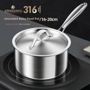 RONGCHUAN | Food Grade Stainless Steel Baby Food Milk Warmer Single Handle Small Pot