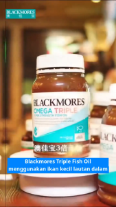 Blackmores Omega-3 Triple Strength 900mg - 3x Lebih Pekat Untuk Kesihatan Jantung & Sendi | KKM & TGA Approved