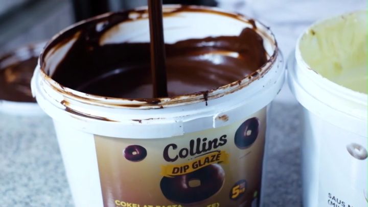 COLLINS DIP GLAZE 1 KG - GLAZE COLLINS - GLAZE TOPPING DONUT - SELAI OLESAN DONAT CAKE