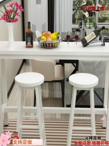 Red Wine Table Internet Celebrity Small Bar Household White High-foot Table and Chair Wall Side Bar Multi-functional Bar Living Room Long Table