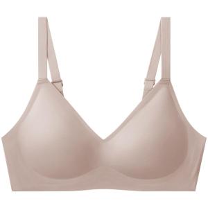 Aimo | Earseamless Womens Bra Soft Support Jelly Strip Anti-Sagging Invisible Underwear V-Neck Fixed Strap Nylon Fabric Four Seasons