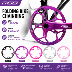RGO CNC Narrow Wide Chainring 130BCD 8-12 Speed Single Chainwheel With Chain Guard Plate For Brompton P8 P10 Neo Folding Bike