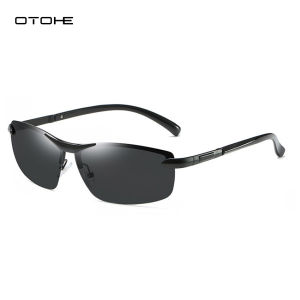 OTOHE Men’s Polarized Sunglasses Fashion Frameless Sunglasses Driving Sunglasses UV400 Clean Vision Sunglasses Cycling Riding Running Fishing Glasses for Men