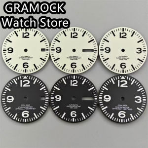 Gramock หน้าปัดนาฬิกา29มม. C3สีเขียวเรืองแสง NH35 ETA2824 Mingzhu2813 DG3804เคลื่อนไหวได้ PT5000 MIYOTA8215