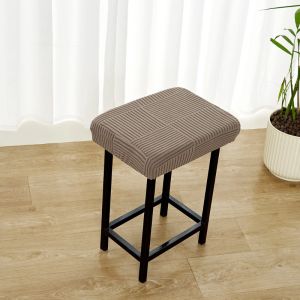 1/2pcs Bar Chair Cover Anti-dirty Jacquard Chair Cover Stretch Soft Bar Stool Seat Cases for Hotel Dining Room Coffee Restaurant