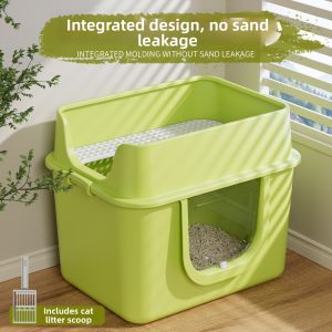 MLZH | Odor Blocking Splatter Proof Extra Large Cat Litter Box