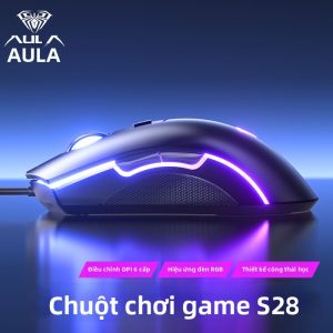AULA | Chuột có dây đèn RGB thiết kế cơ khí cho văn phòng và chơi game