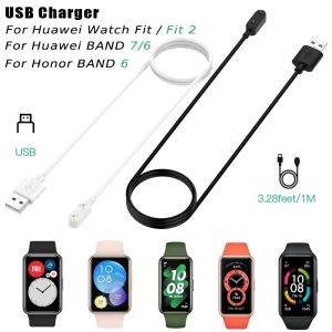 USB Charging Cable Dock Charger Adapter for Huawei Band 8 7 6 /Children Watch 4X/Honor Watch ES/Band 6 1m Charger Base Bracket for Huawei Watch Fit / Fit 2