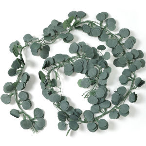 210cm Eucalyptus buatan Hanging Plants daun hijau daun Vine parti perkahwinan meja hiasan bilik dinding hiasan rumah