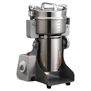 Ultrafine Grinding Machine Commercial Powder Grinder for Medicinal Herbs Kitchen Appliance Stainless Steel Body 1.4KW Power