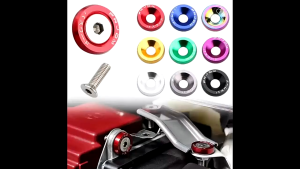 10PCS/Pack M6 Jdm Style Fender Washers Aluminum Washers And Bolt For Honda Civic Integra Gasket Plate Screws Alloy Washers And Steel Bolts Integra Gasket