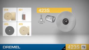 [ GH HARDWARE ] DREMEL ® Ez Speedclic Polishing Cloth Wheel  423S / 423 S  - 1 pc / pkt