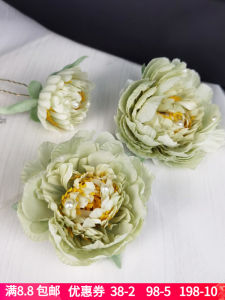 Han Dynasty Silk Flower Peony Flower Hair Clip Headdress Hair Card Childrens Hair Accessories Fashion Photography Photo Retro-Style Accessories