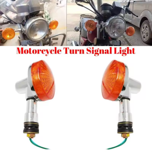 Universal 12V Amber Motorcycle Turn Signals - Compatible with Suzuki GN125 & GS125 Bulb Type Indicators