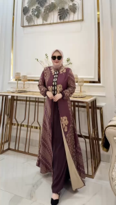 Dress jumbo Sabila/dress wanita Busui/Dress pesta kondangan/baju wanita murah/Gamis jumbo LD 110/dress terkini 2025