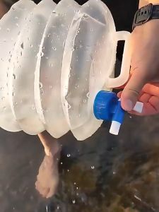 NARIO MALAYSIA 5L/10L/15L Outdoor Camping Bottle Collapsible Foldable Water Container BPA-Free Water Tank Bekas Air 折叠水桶