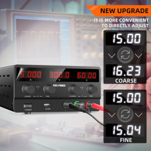 【Buy 1 Get 1 Free】Adjustable Regulated DC Power Supply High Power 150W 300W 360W Variable Voltage Current Regulator USB Fast Charging Power On/Off Button 30V 10A 60V 5A 120V 3A