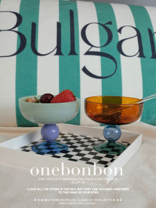 ชามแก้วโพลีไซยาเมียมระดับสูง Onebonbon สำหรับอาหารเช้า ชามโยเกิร์ต ชามอัลมอนด์ ชามผลไม้ ชามทรงกลม สไตล์ญี่ปุ่น