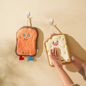 ชุดผ้าเช็ดมือน่ารักแบบแขวน สีสำหรับห้องน้ำ ห้องครัว แห้งไว ซับน้ำได้ดี ไม่เหม็นอับ