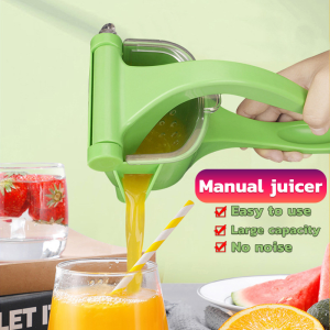 MaxPlus Plastic Green Manual Fruit Hand Press Citrus Extractor Machine Manual Squeezer Juice Mixer Mini